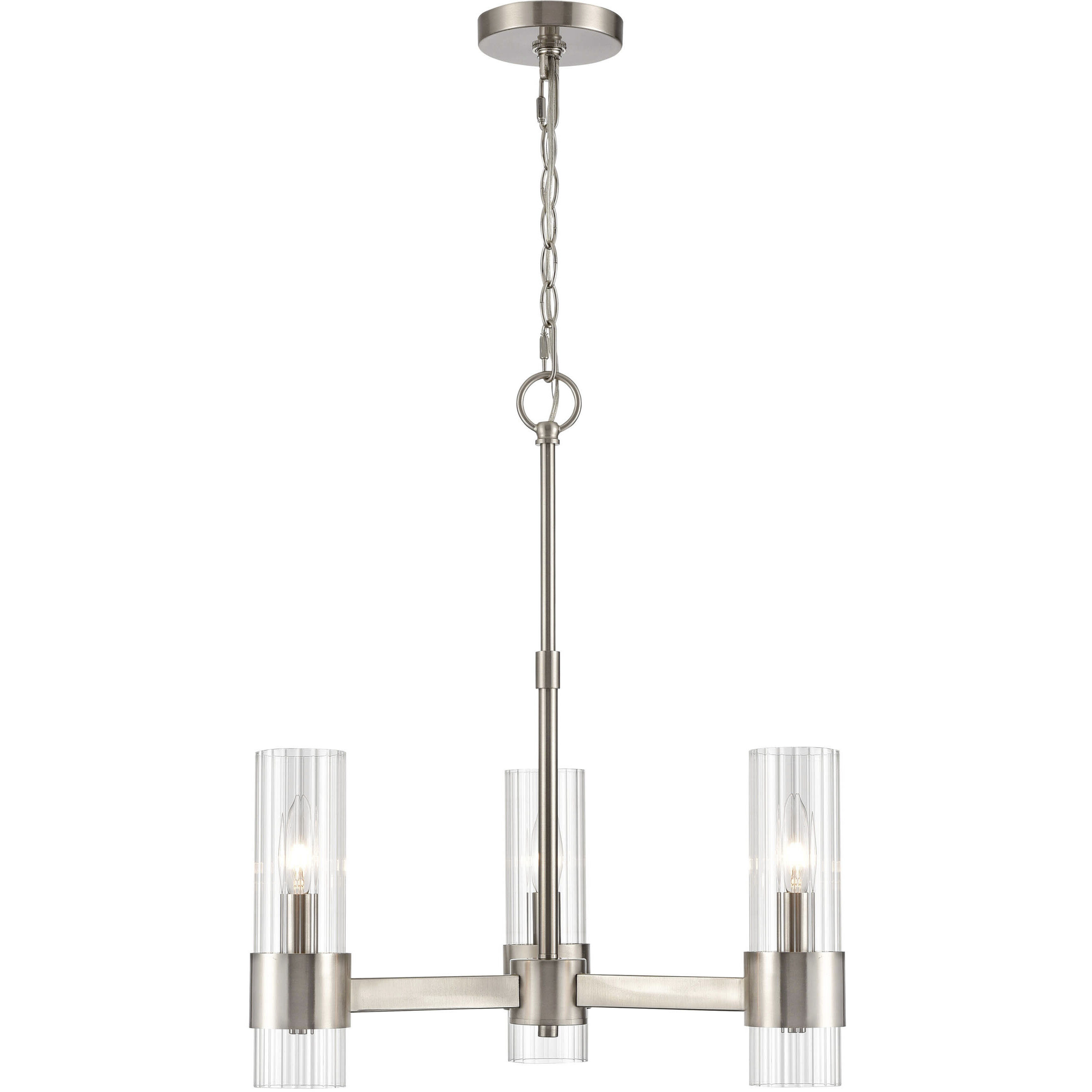 Caberton 3 Light 20 inch Brushed Nickel Chandelier Ceiling Light